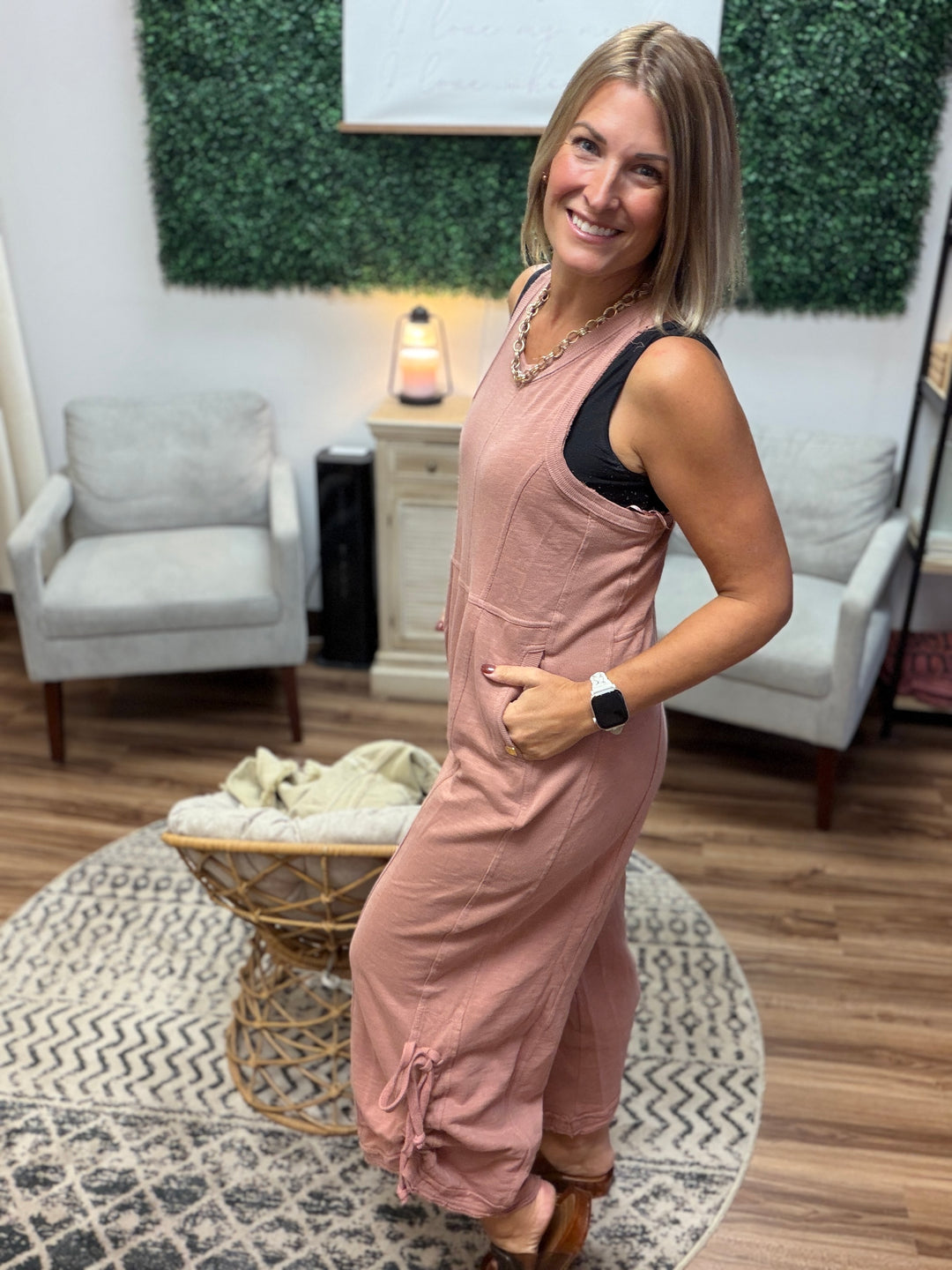 Weekend Wanderer Jumpsuit - Dusty Rose