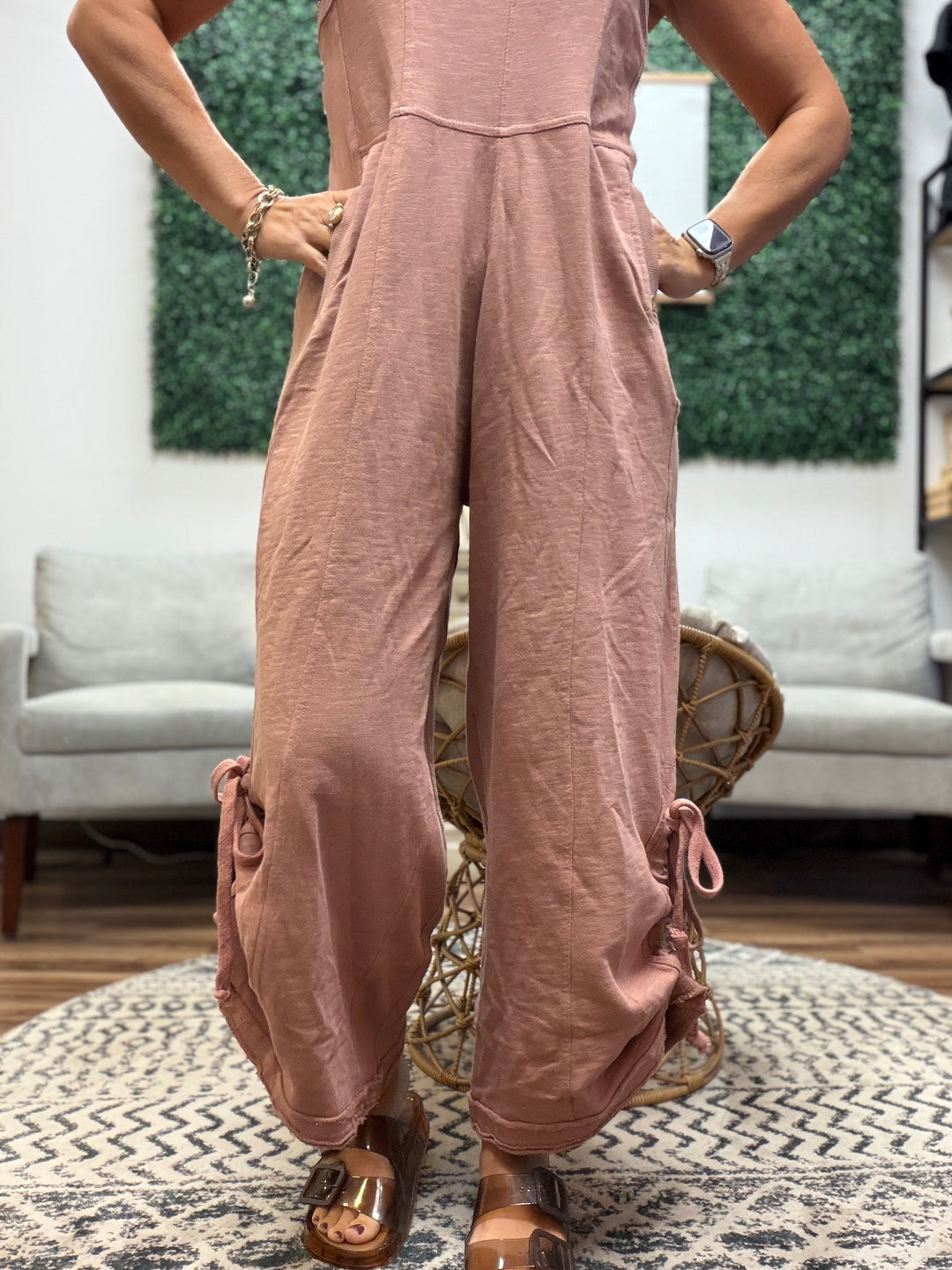Weekend Wanderer Jumpsuit - Dusty Rose