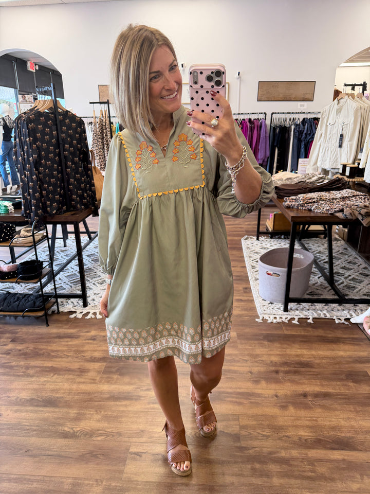 Harvest Home Embroidered Dress