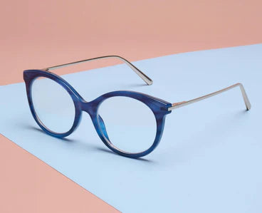 Peepers Readers - Margot - Navy Horn