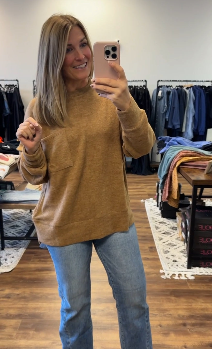 The Luca Sweater - Deep Camel