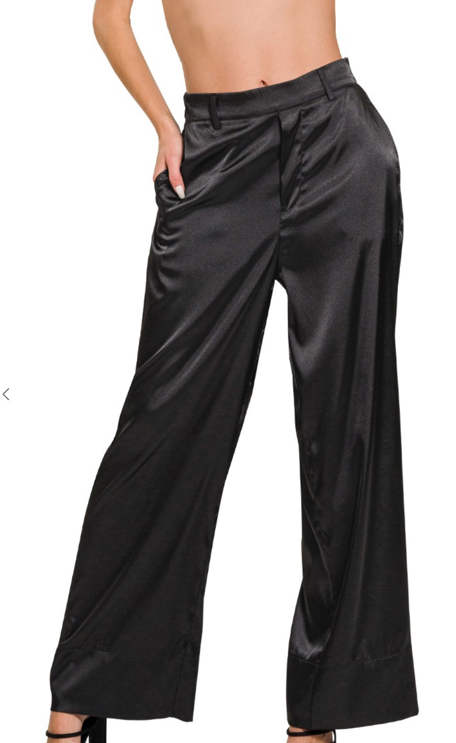 Wide Leg Satin Pants