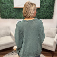 Drop Shoulder Relaxed Tunic - Ash Jade