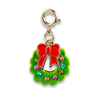 Charm It! Gold Christmas Wreath Charm