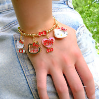 Charm It! Gold Classic Glitter Hello Kitty © Charm