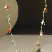 Delicate Holiday Bead Necklace