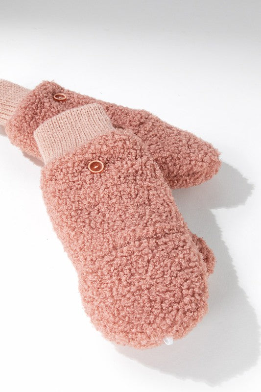 Sherpa Pop-Top Mittens