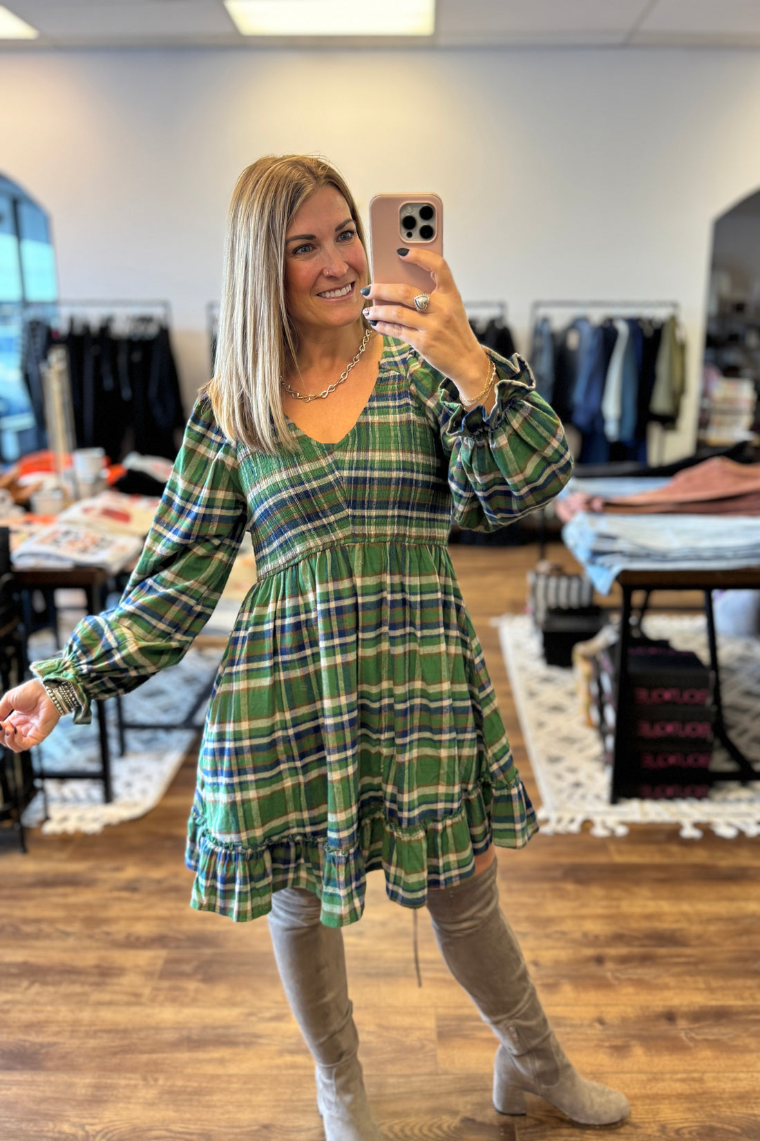 Pretty in Plaid Dress