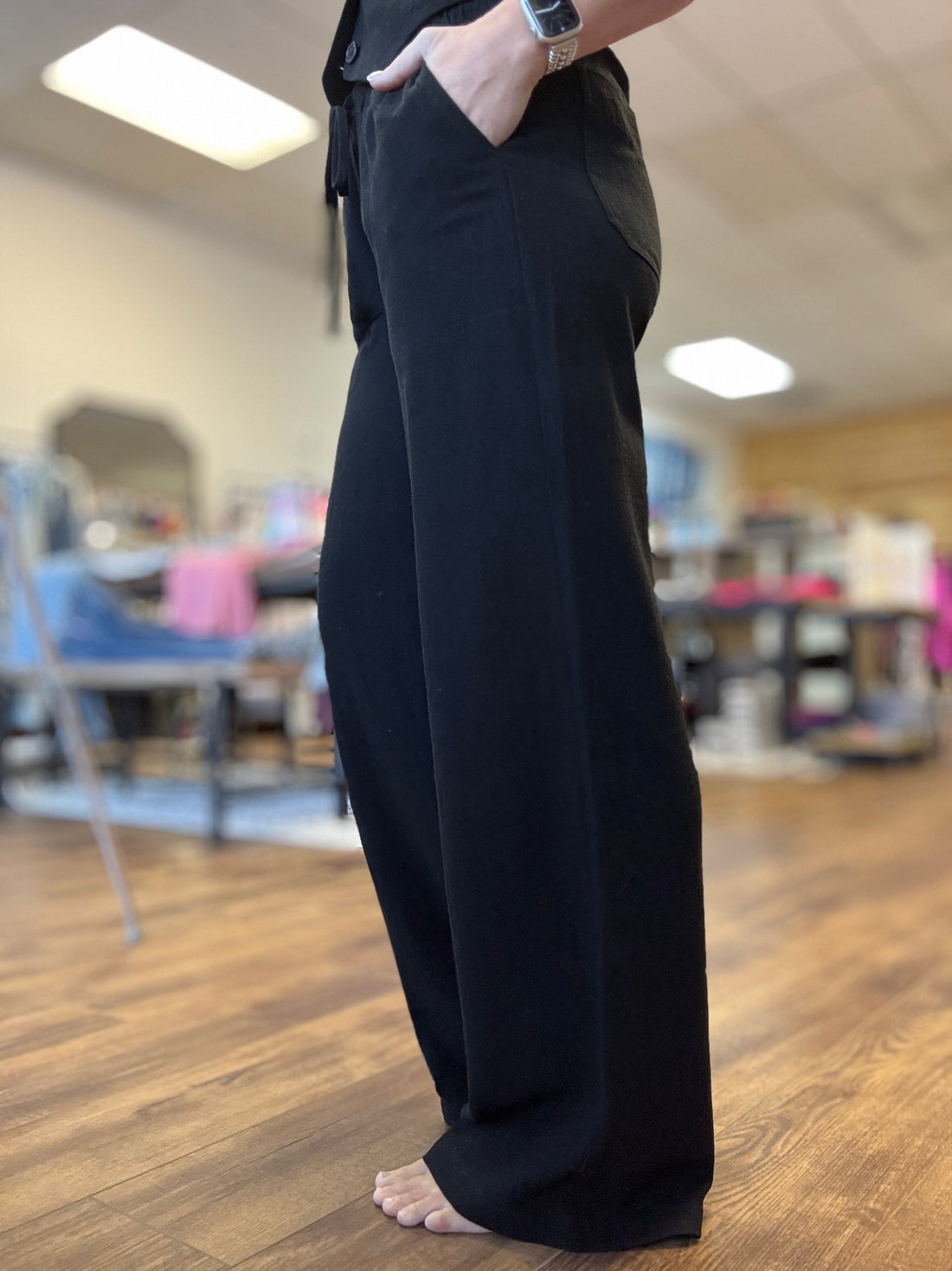 The Parker Linen Pants - Black