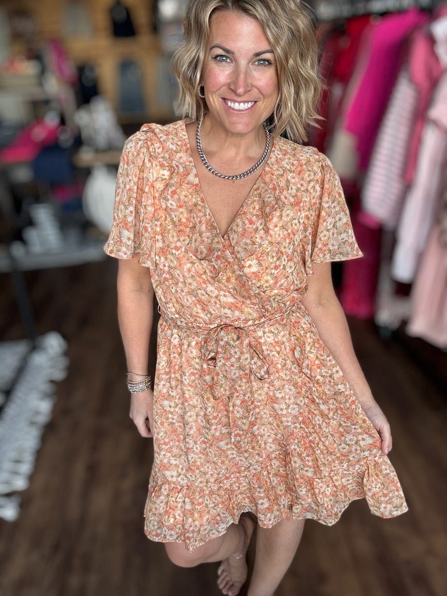 The Marigold Ruffle Wrap Dress