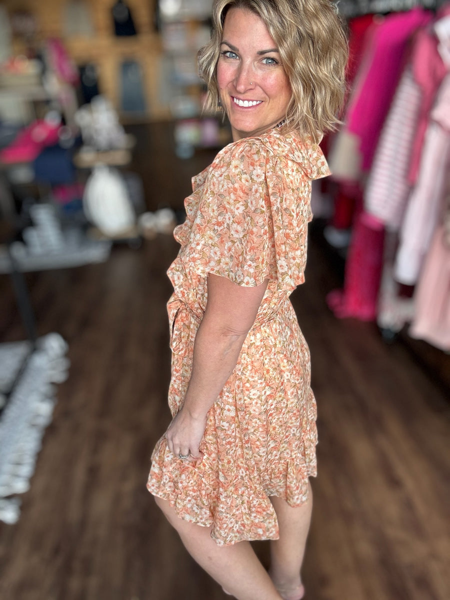 The Marigold Ruffle Wrap Dress