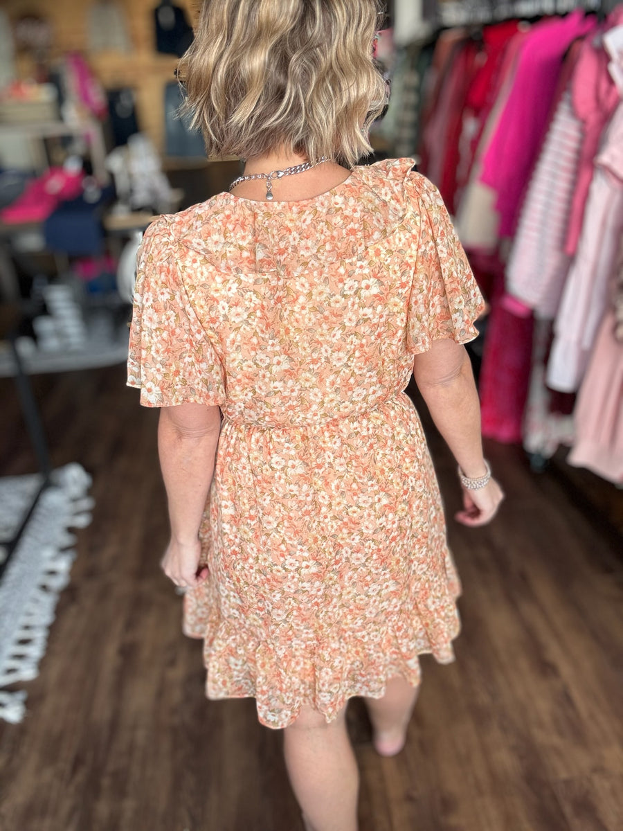 The Marigold Ruffle Wrap Dress