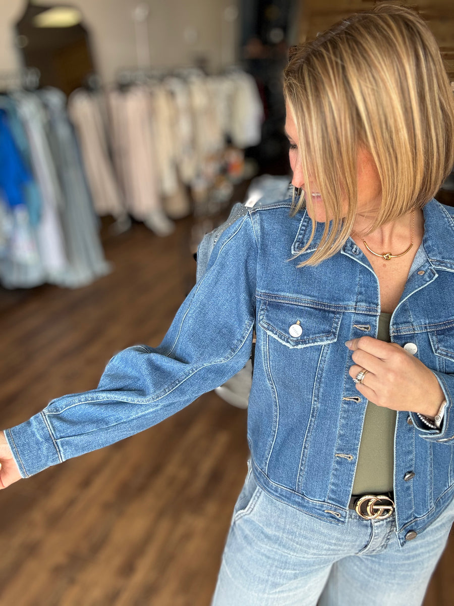 Risen - Balloon Sleeve Denim Jacket
