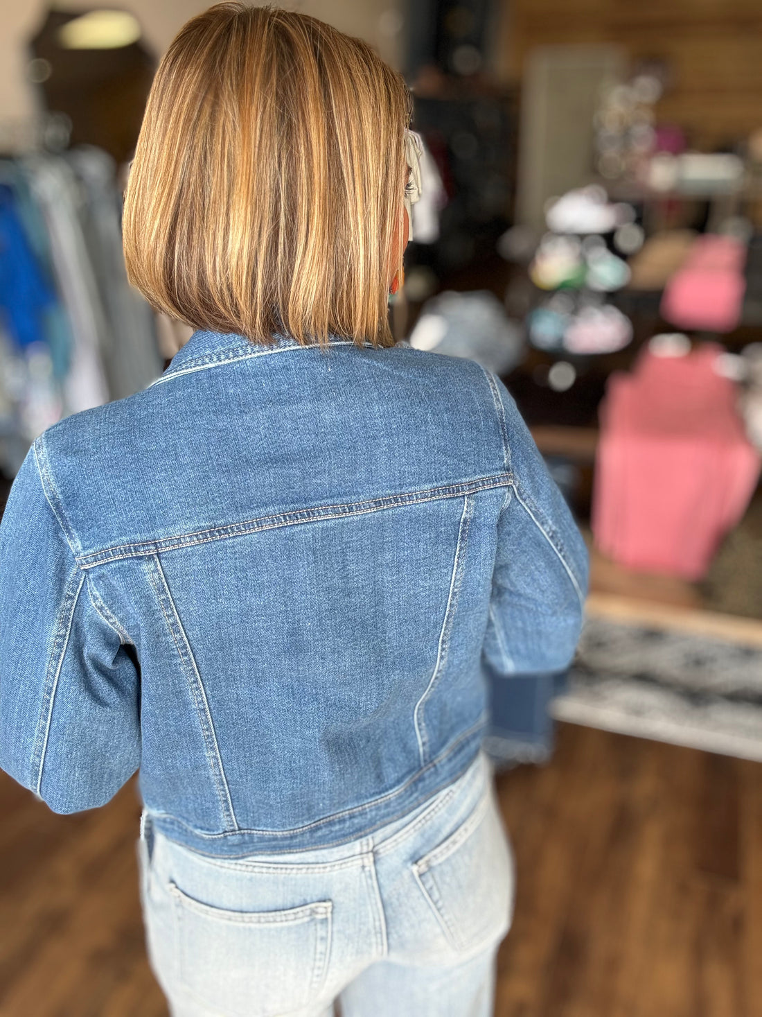 Risen - Balloon Sleeve Denim Jacket
