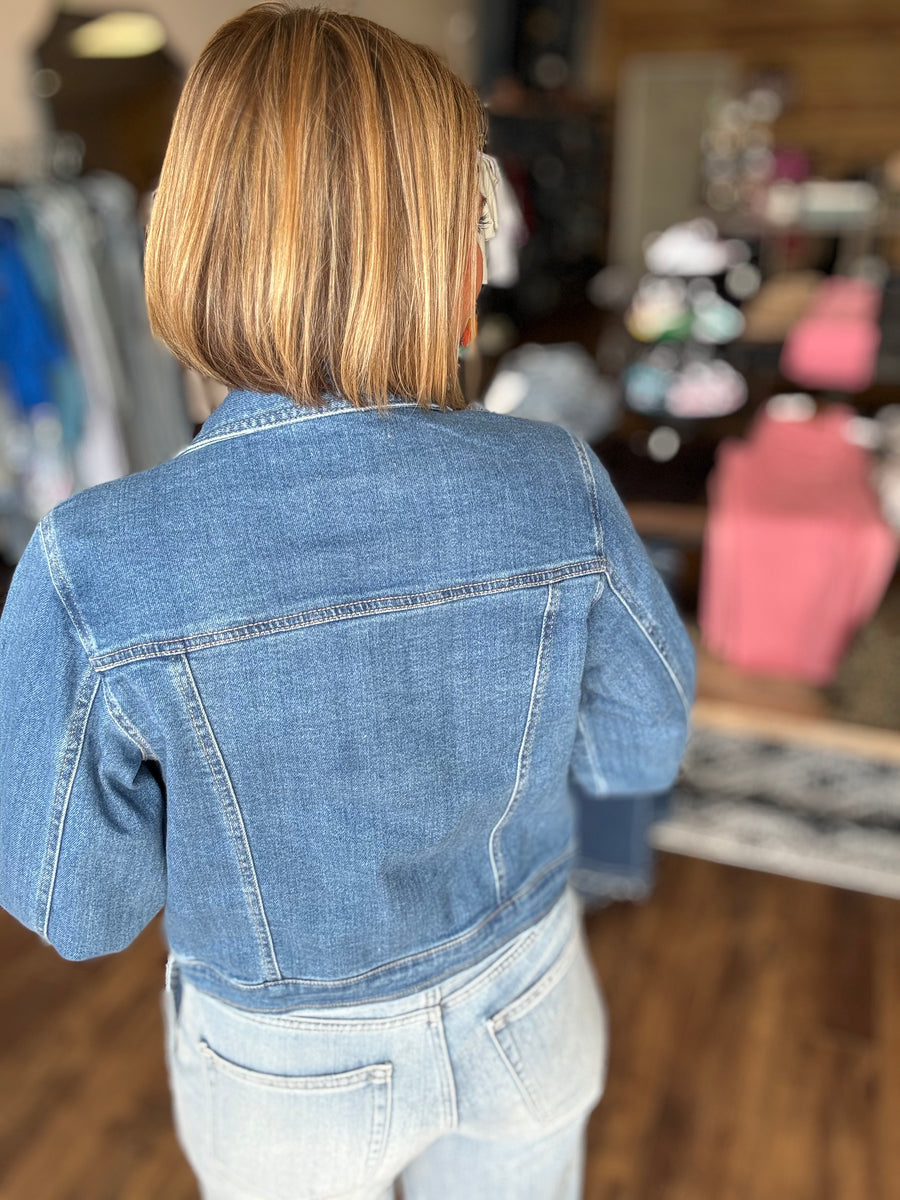 Risen - Balloon Sleeve Denim Jacket