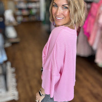 Oversized Pocket Tee - Pink