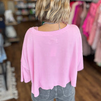 Oversized Pocket Tee - Pink