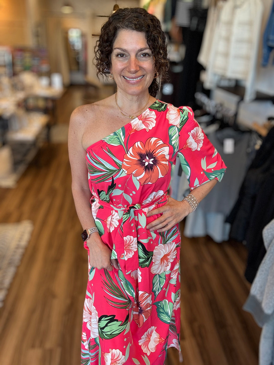 Party in Paradise One Shoulder Maxi Dress