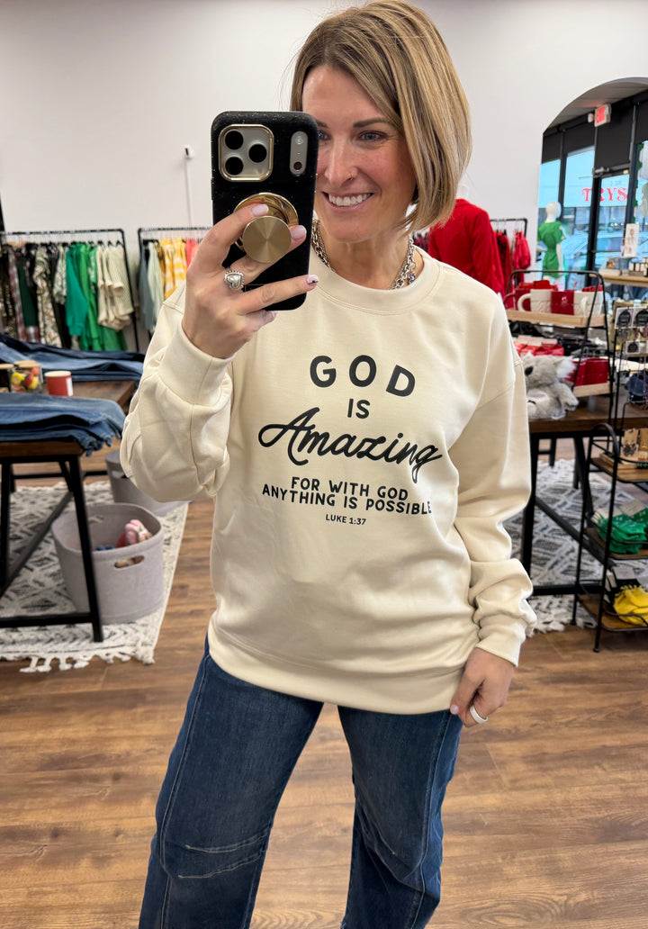 God is Amazing Ultracomfy Pullover {Special Order}