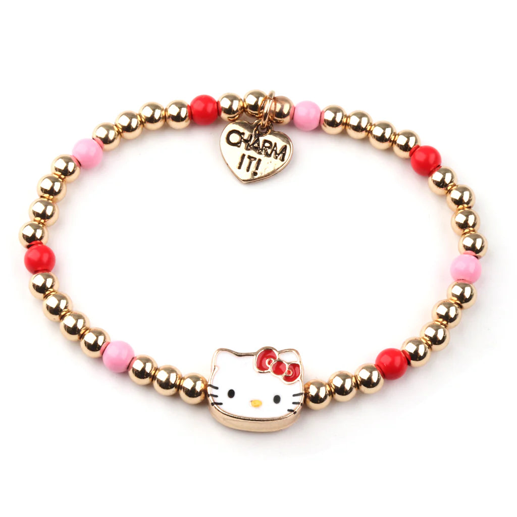 Charm It! Gold Hello Kitty©  Stretch Bead Bracelet