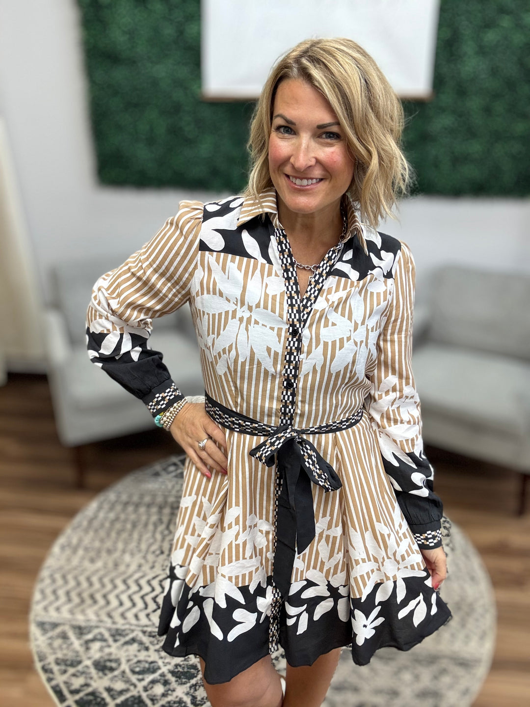 Belted Shirt Dress