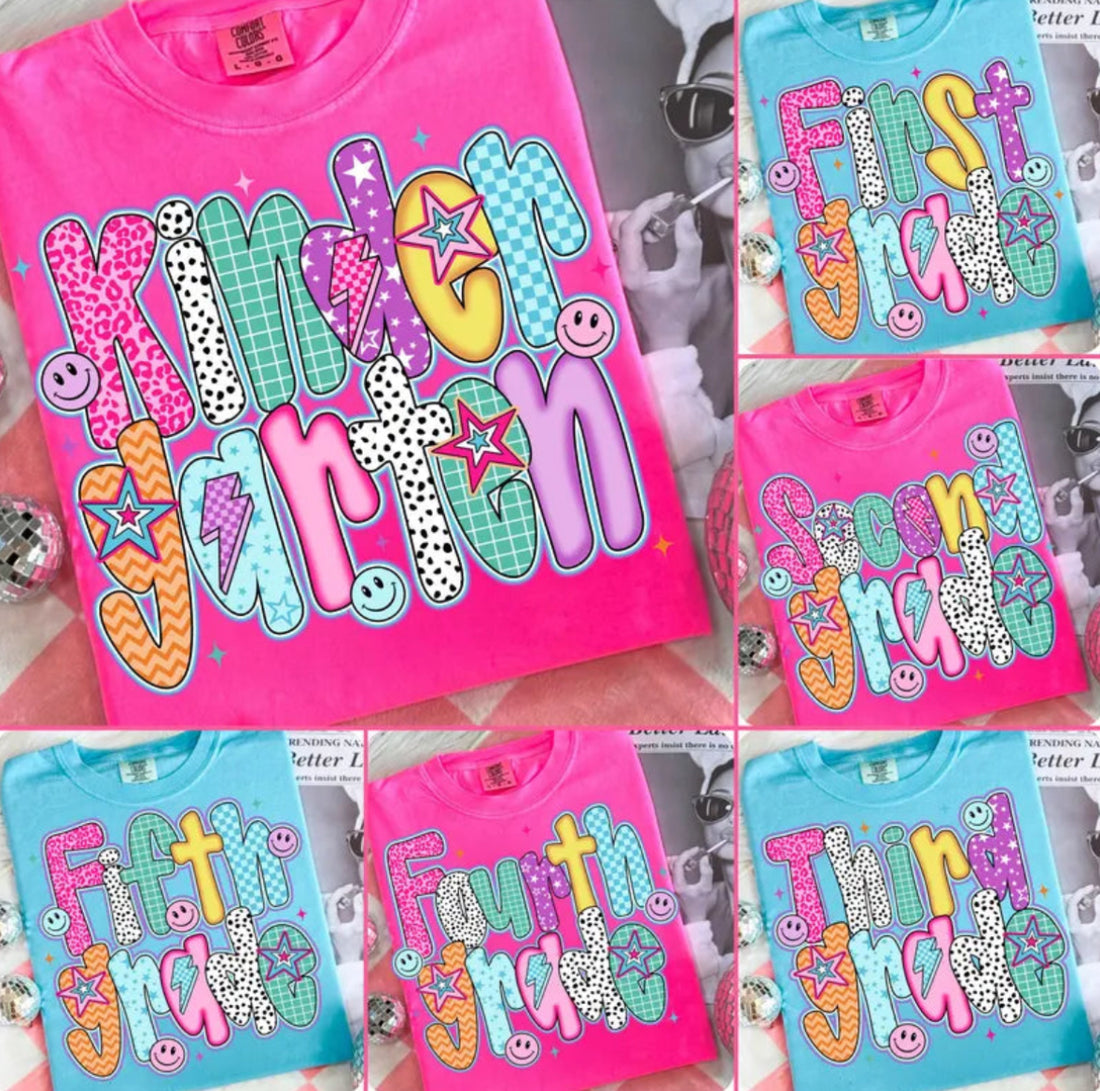 Preppy Polka Dot Back to School Tees - YOUTH