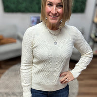 Liverpool - Long Sleeve Crew Neck Raglan Sweater - Cream