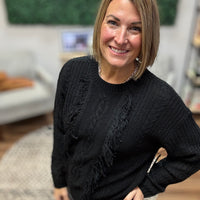 Liverpool - Long Sleeve Crew Neck Sweater With Fringe