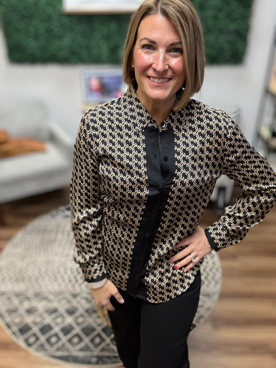 Liverpool - Long Sleeve Button Front Woven Shirt