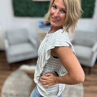 Side Ruffle Detail Sleeveless Top