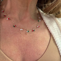 Delicate Holiday Bead Necklace