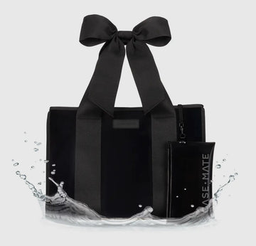 Case-Mate Special Edition Bow Beach Tote with Phone Pouch - Black