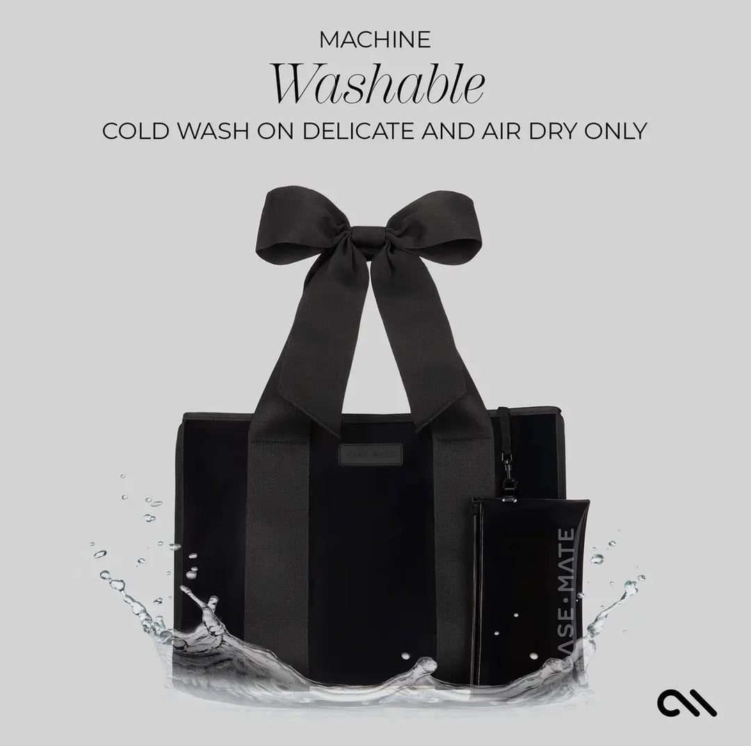 Case-Mate Special Edition Bow Beach Tote with Phone Pouch - Black