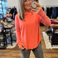 Zoey Athleisure Top - Coral