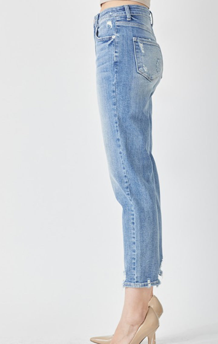 Risen - High Rise Slim Boyfriend Jeans