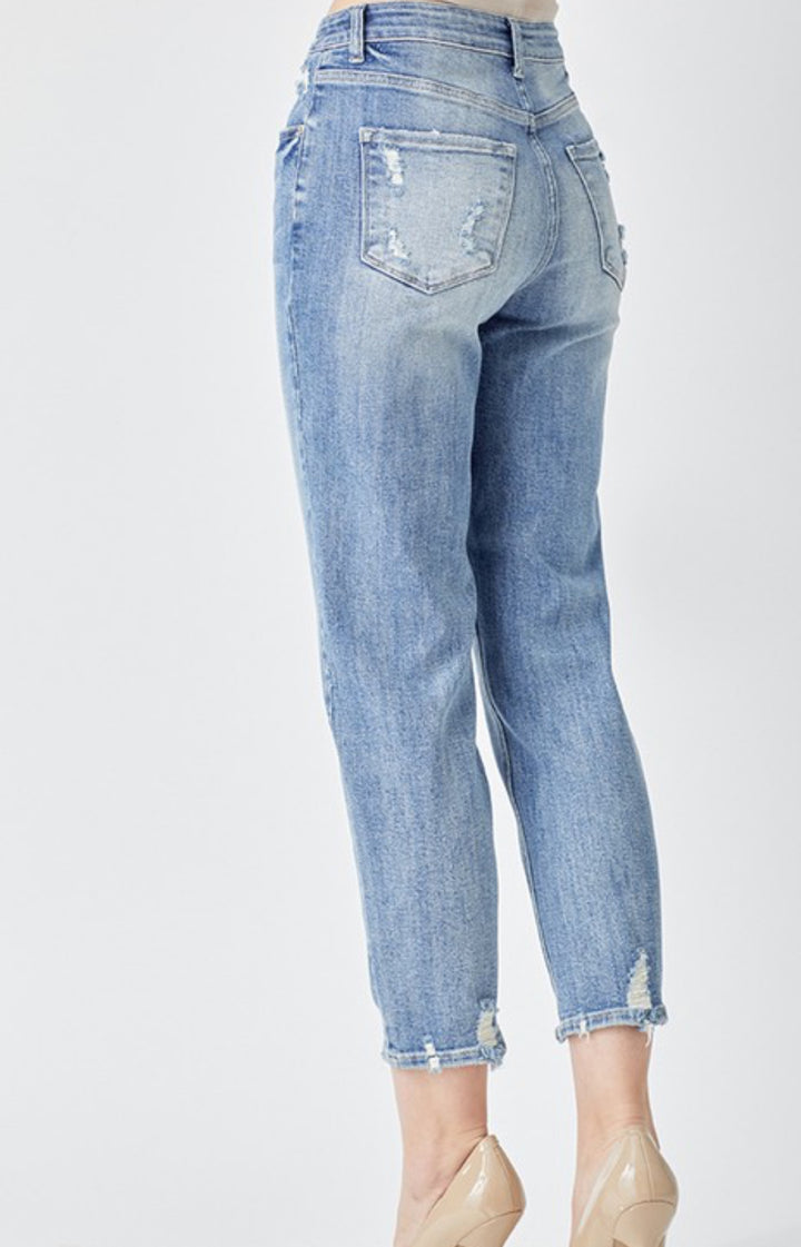 Risen - High Rise Slim Boyfriend Jeans