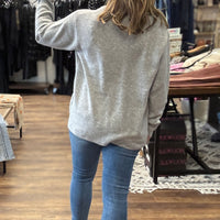 Classic V-Neck Sweater - Heather Gray