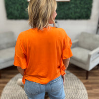 Sideline Sparkle Ruffle Top