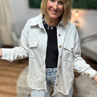 Micro-Fleece Button Front Shacket