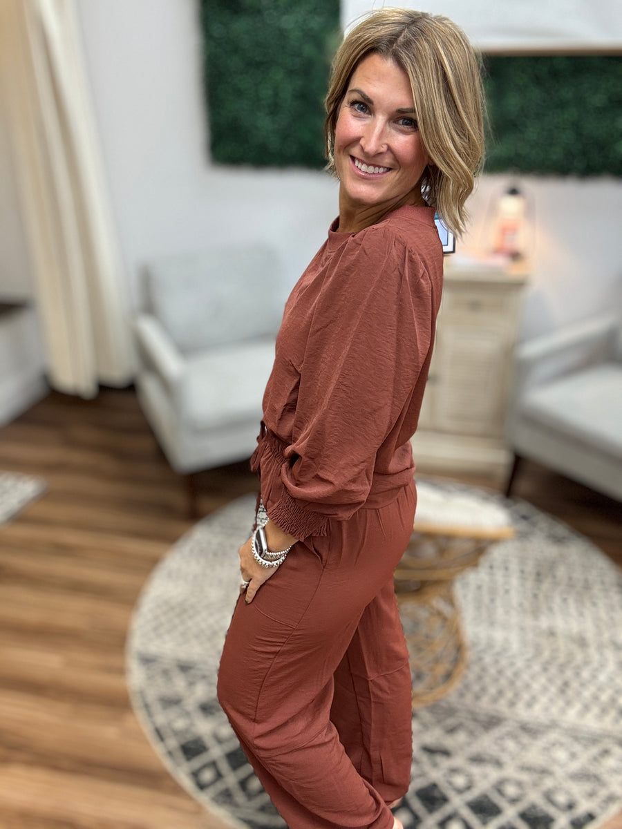 Satin Ease Two-Piece Set