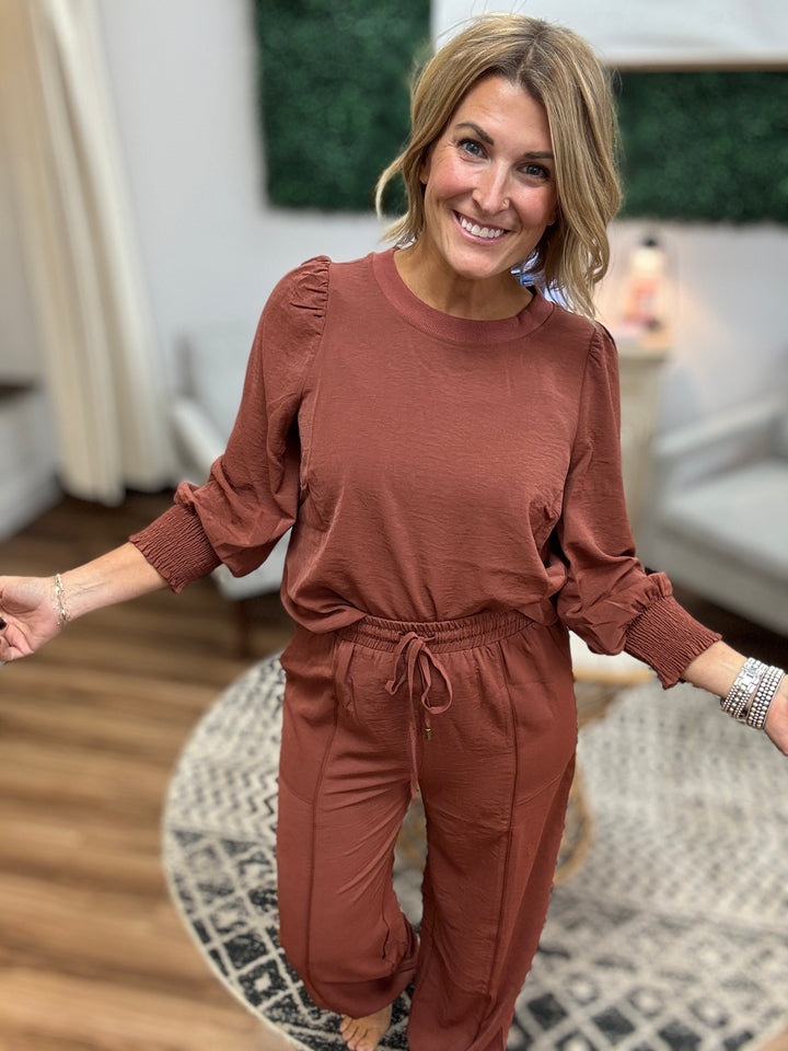 Satin Ease Two-Piece Set