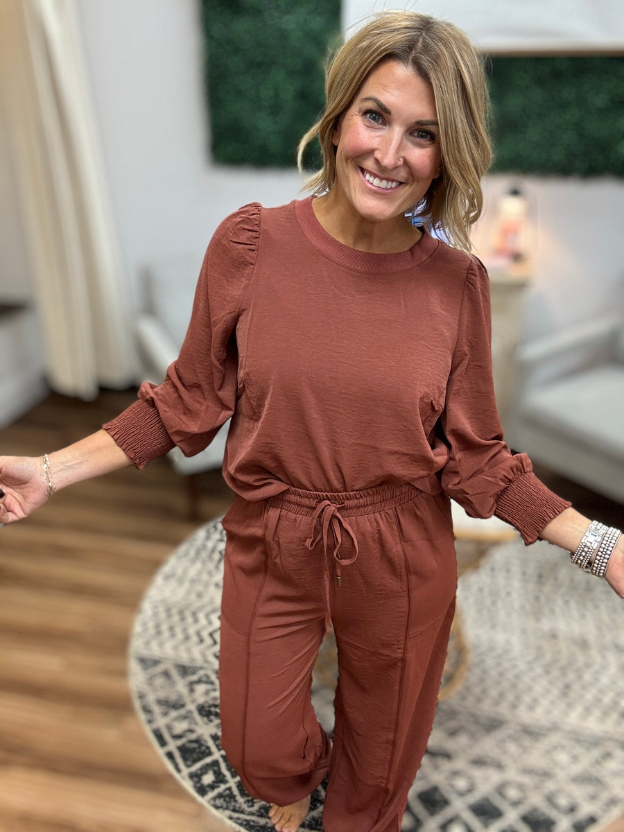 Satin Ease Two-Piece Set