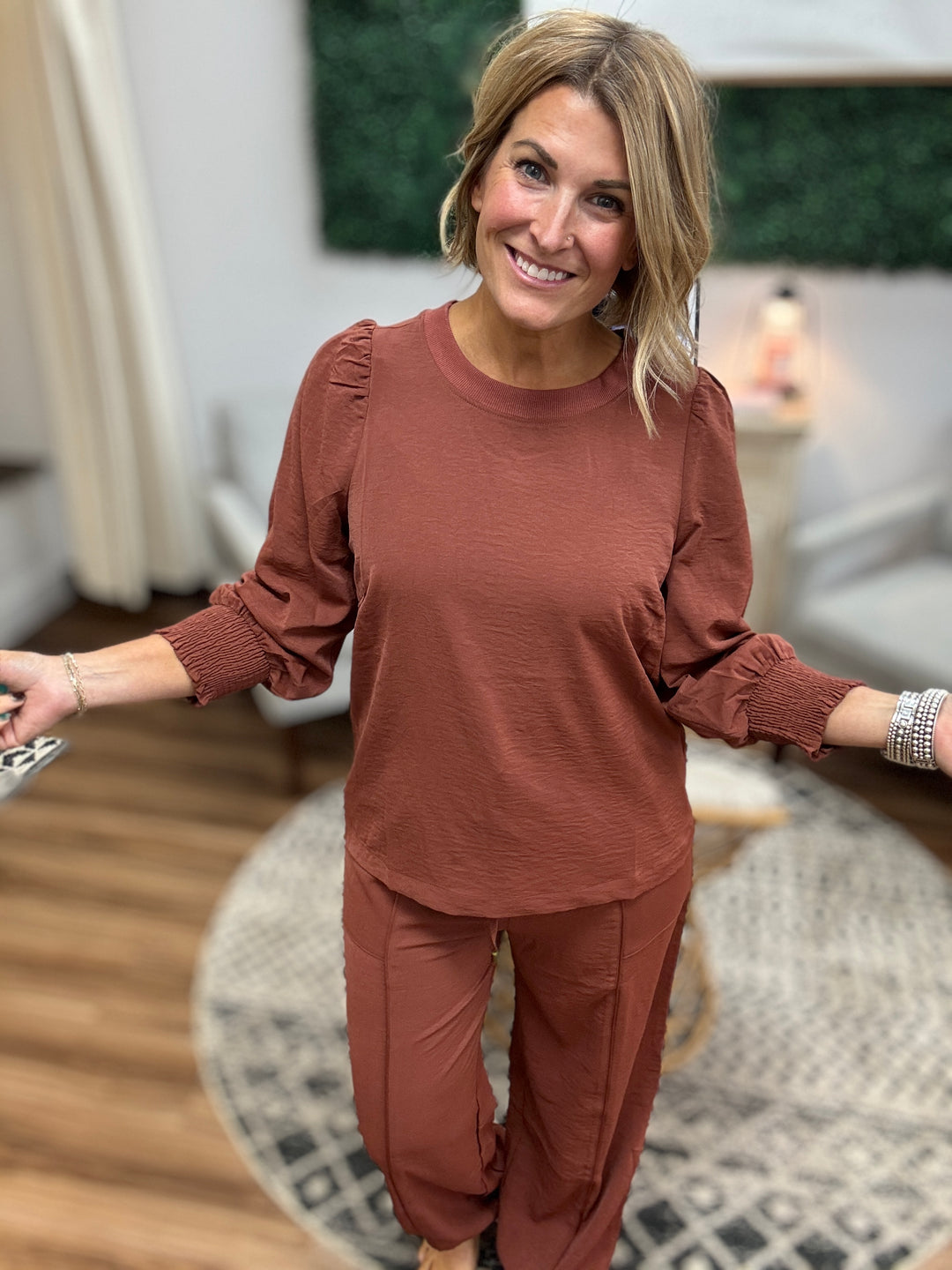 Satin Ease Two-Piece Set