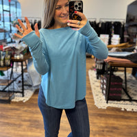 Zoey Athleisure Top - Blue