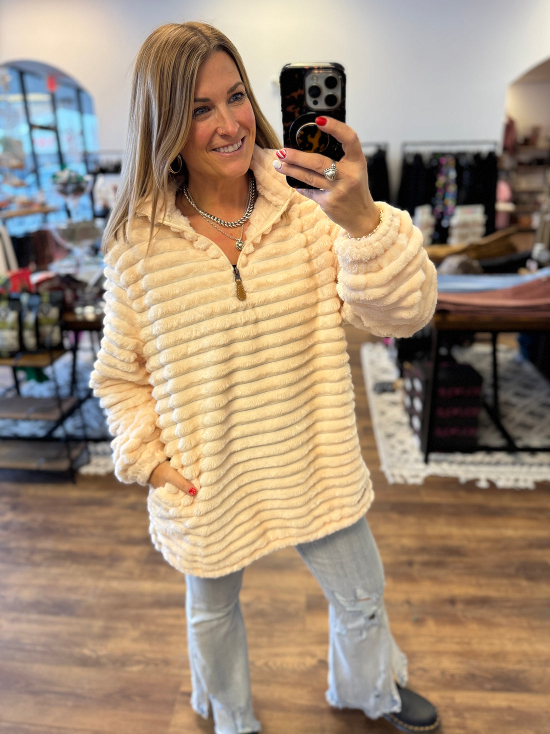 Simply Southern Luxe Pullover - Cream