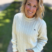 Emma Cable Knit Sweater - Ivory
