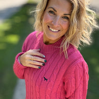 Emma Cable Knit Sweater - Salmon