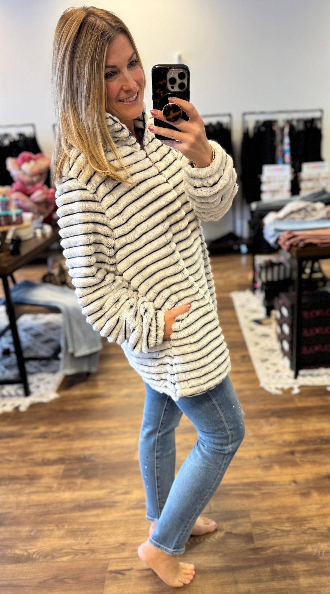 Simply Southern Luxe Pullover - Pavement