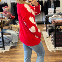 Simply Southern Fuzzy Hearts Sweater