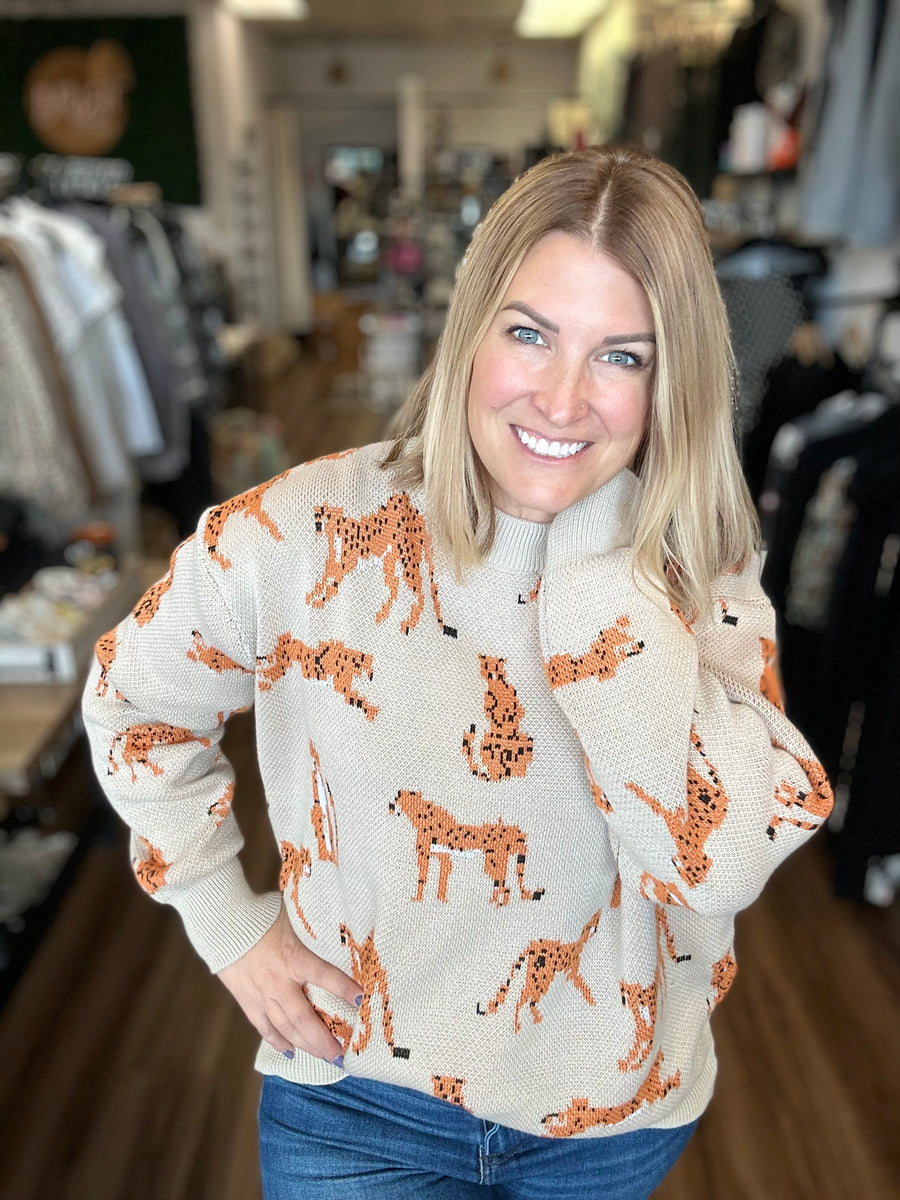 Cheetah Print Sweater